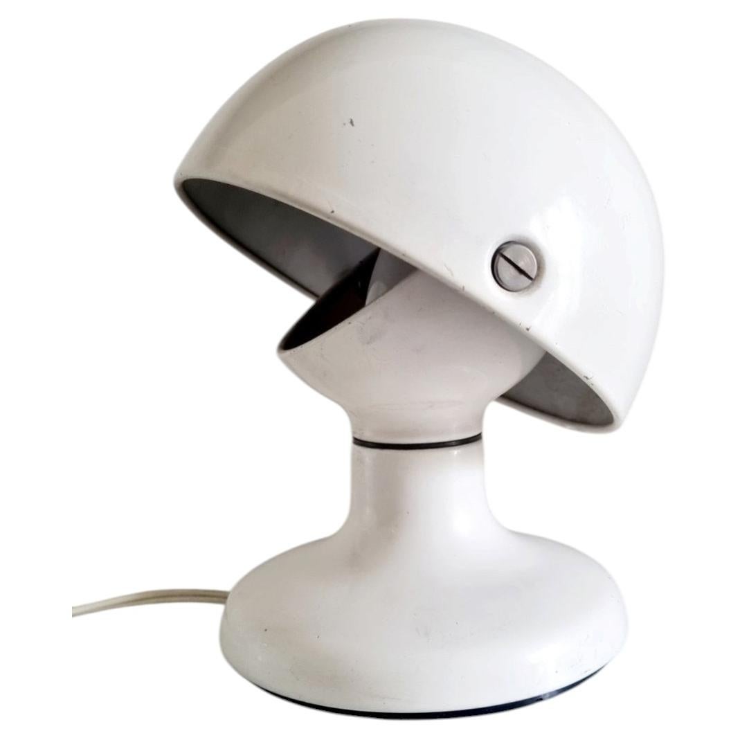 Italian Modern White Metal Table Lamp by Tobia and Afra Scarpa for Flos, 70s For Sale