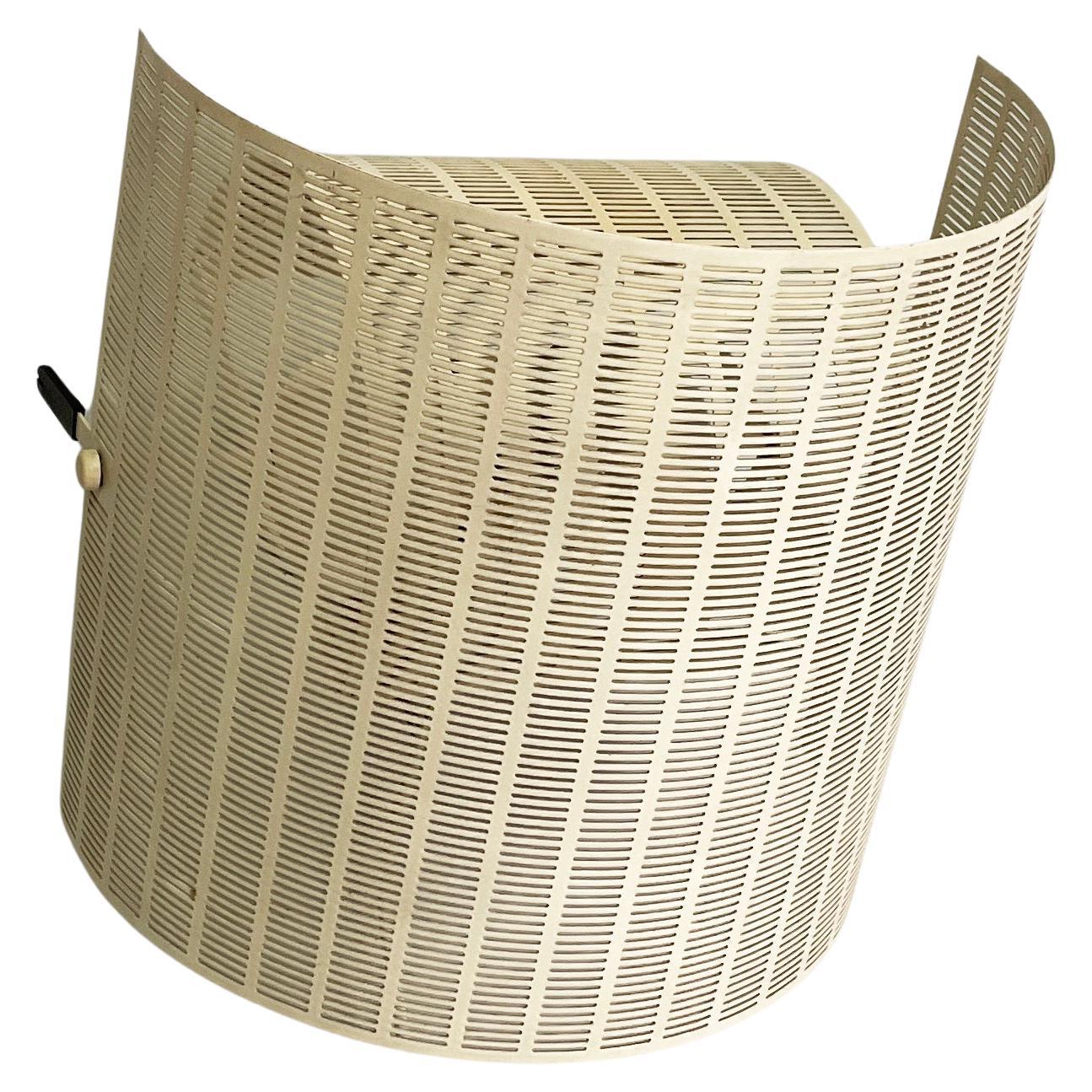 Italian modern white metal wall lamp Shogun by Mario Botta for Artemide, 1980s