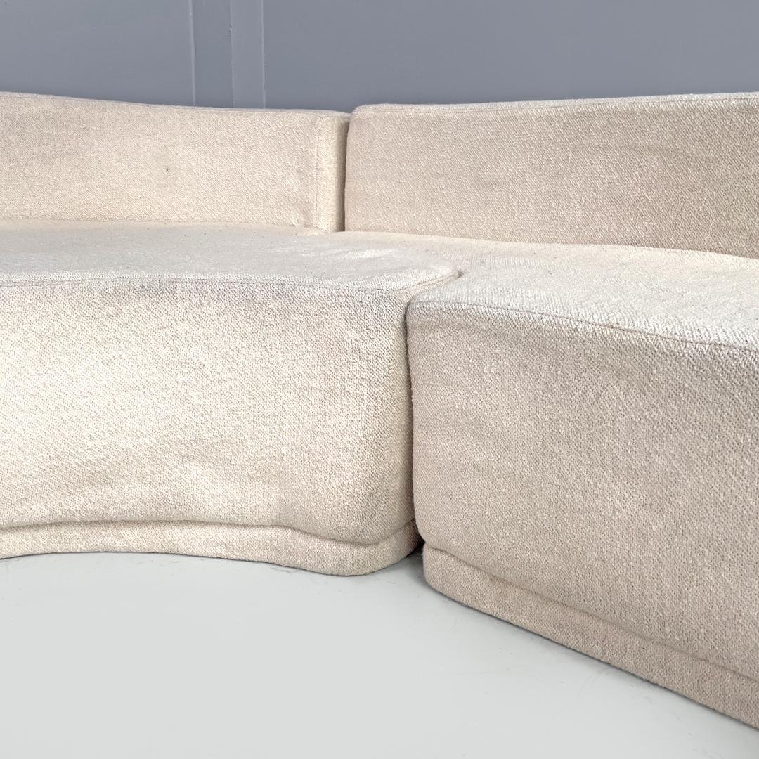 Italian modern white modular sofa Lara by Pamio Massari Toso for Stilwood, 1970s 5