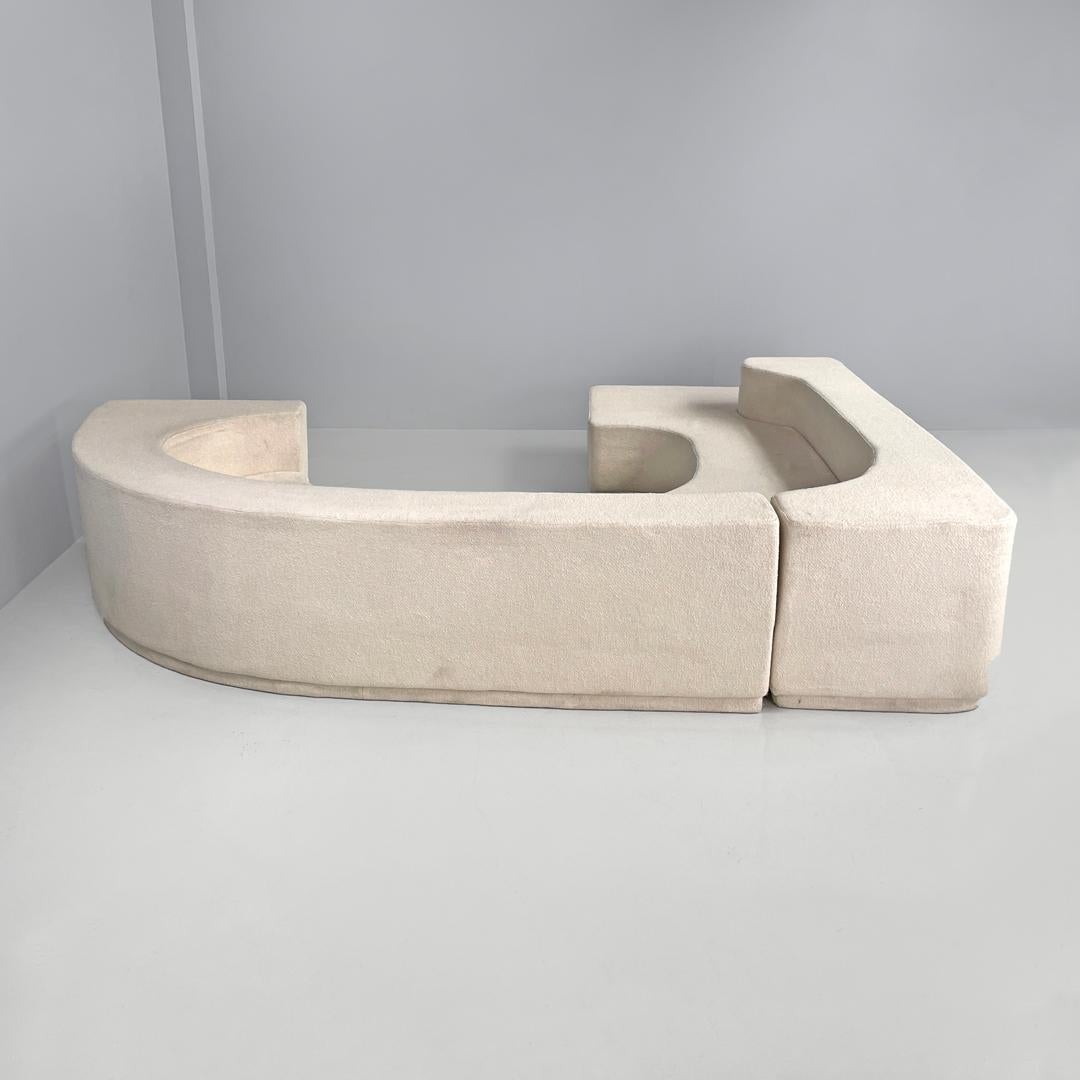 Italian modern white modular sofa Lara by Pamio Massari Toso for Stilwood, 1970s 1
