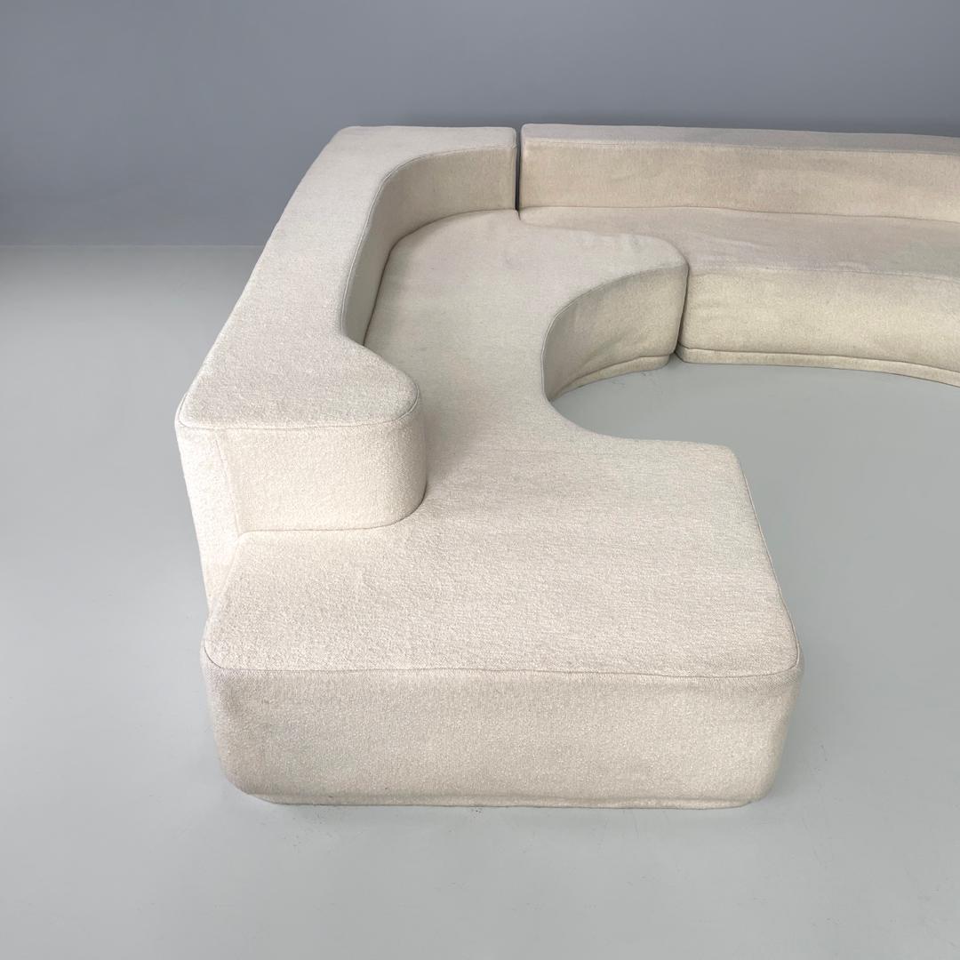 Italian modern white modular sofa Lara by Pamio Massari Toso for Stilwood, 1970s 3