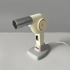 Italian modern white plastic and metal hair dryer by Elchim, 1970s