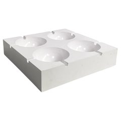 Italian modern white plastic ashtray by Giorgio Soavi for Olivetti, 1960s