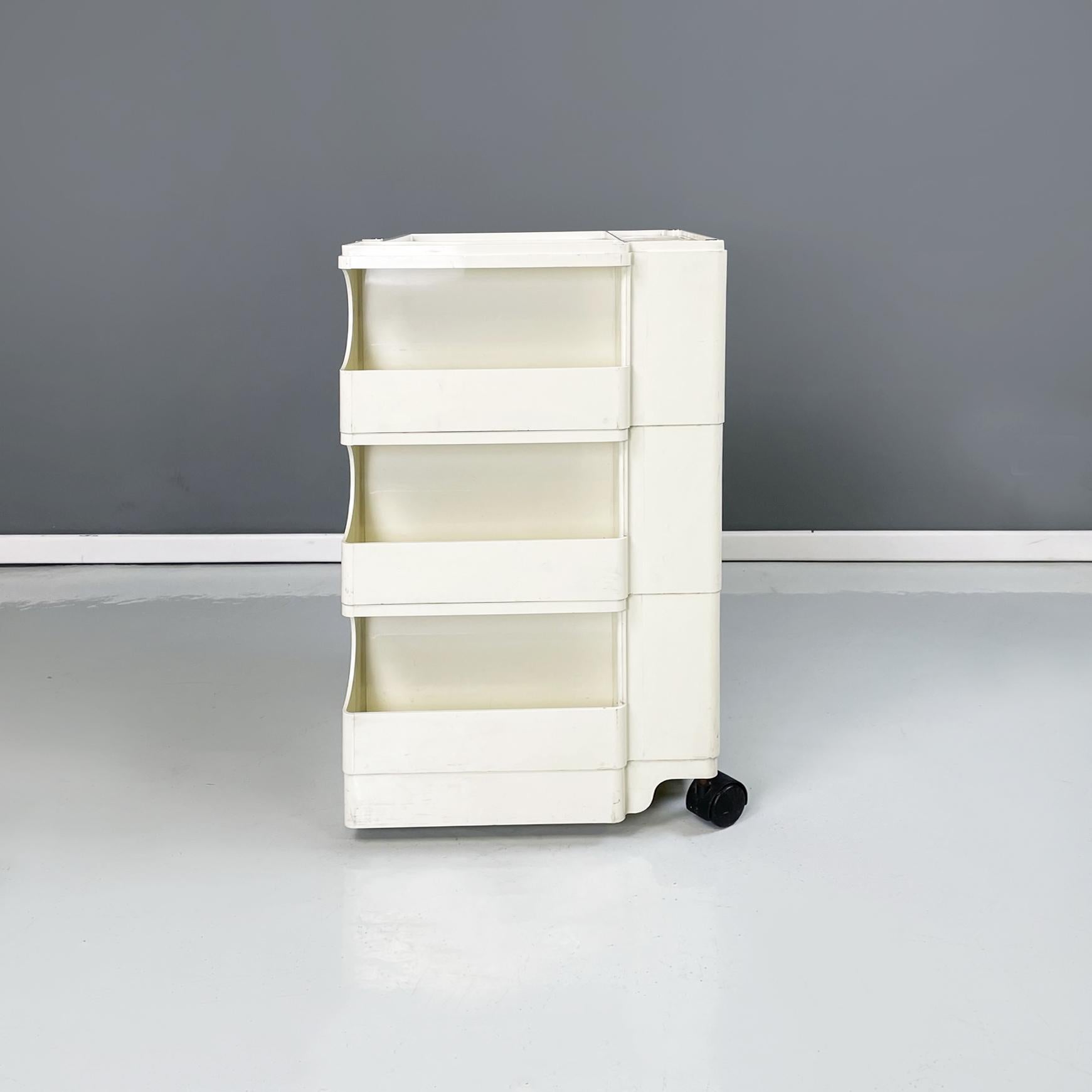 Italian Modern White Plastic Cart Boby by Joe Colombo for Bieffeplast, 1968 1