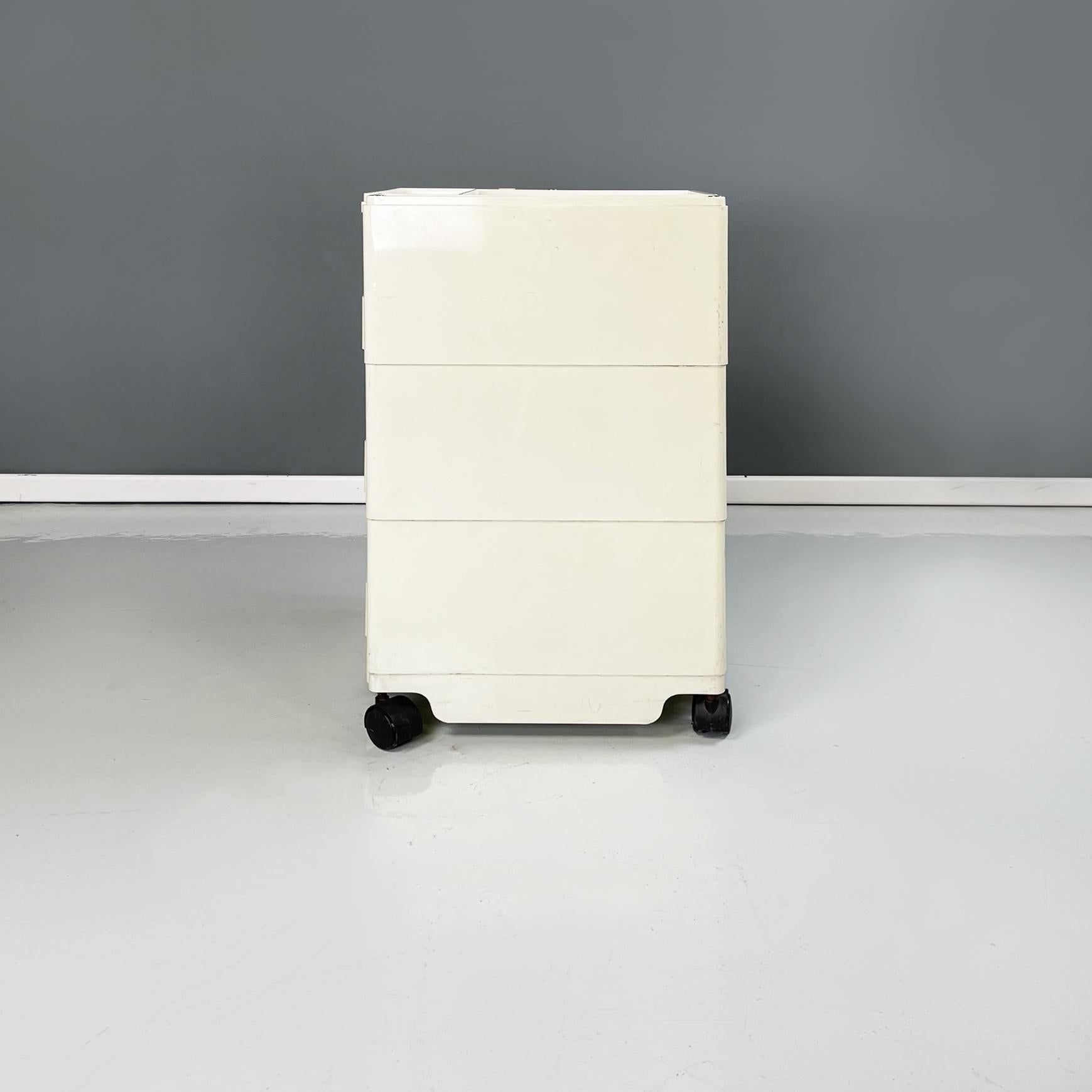 Italian Modern White Plastic Cart Boby by Joe Colombo for Bieffeplast, 1968 2
