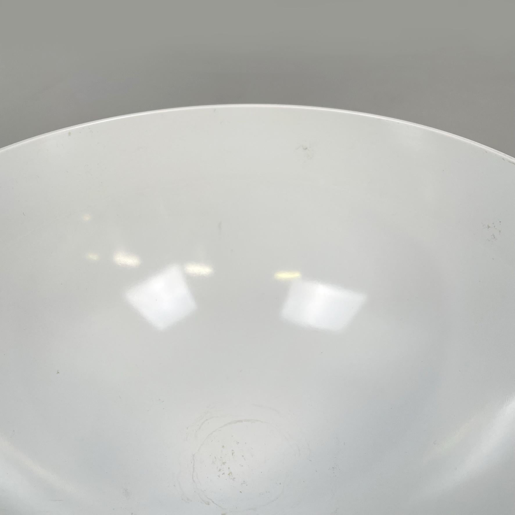 Plastic Italian Modern White plastic cylindrical bowl by Enzo Mari for Danese, 1970s For Sale