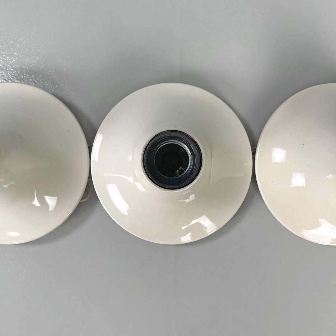 Italian modern white plastic wall lamps Teti Vico Magistretti for Artemide 1970s 5