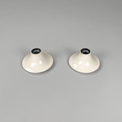 Italian modern white plastic wall lamps Teti Vico Magistretti for Artemide 1970s