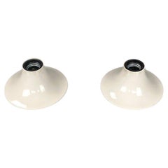 Italian modern white plastic wall lamps Teti Vico Magistretti for Artemide 1970s