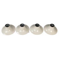 Italian modern white plastic wall lamps Teti Vico Magistretti for Artemide 1970s