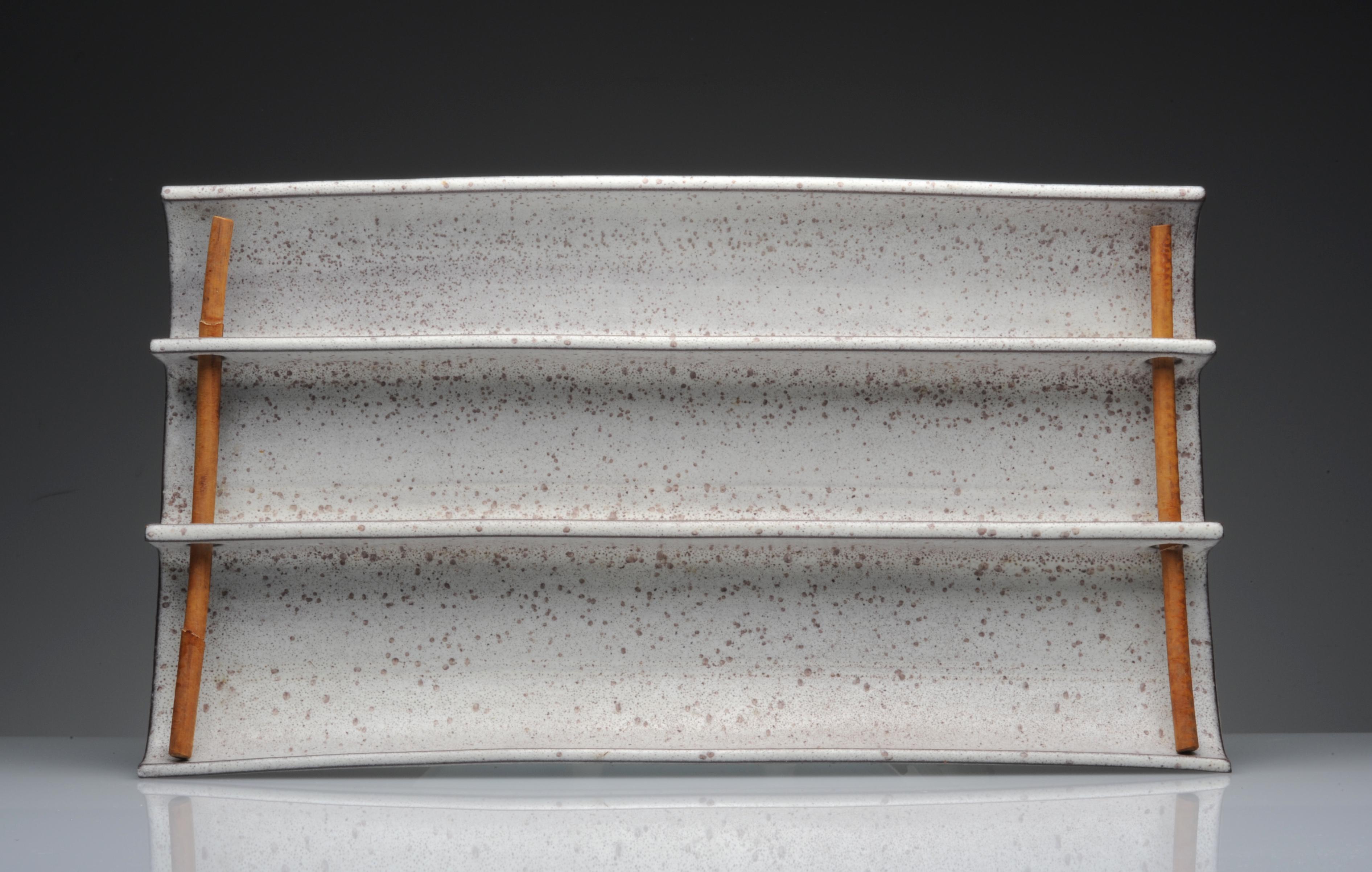 Italian Modern White Raymor Ceramic Platter by Alessio Tasca, 1970s 1