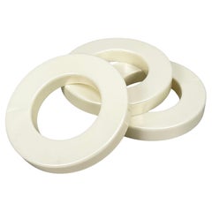 Italian modern white rings for perpetual wall calendar by Ring A Date, 2020s