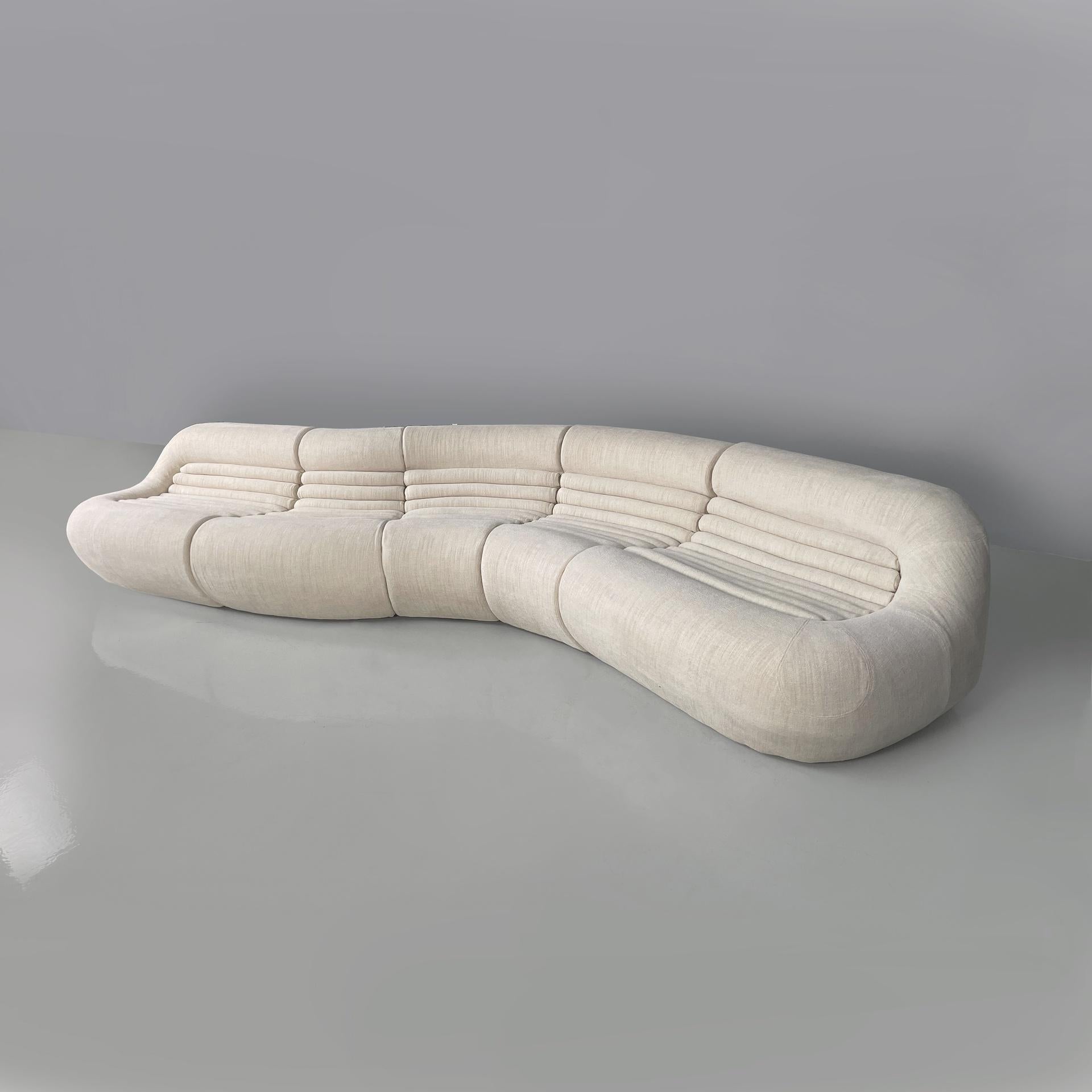 Sofá blanco moderno italiano Carrera de De Pas D'urbino Lomazzi B&B, años 70 Italiano en venta