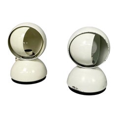 Italian modern white table lamps Eclisse by Vico Magistretti for Artemide, 1970s