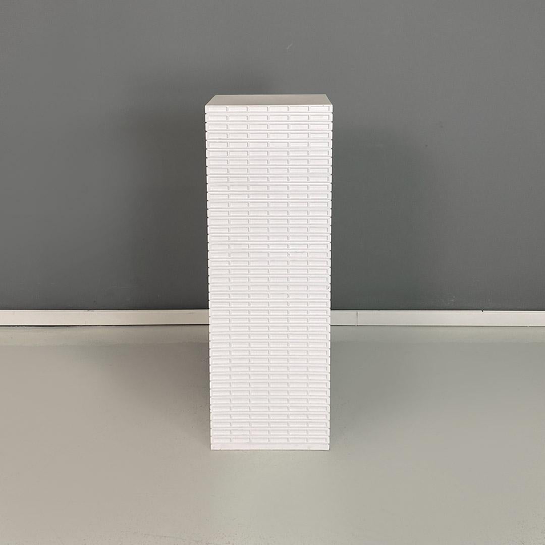 Contemporary Italian modern white wooden skyscraper pedestal or display stand, 2000s For Sale