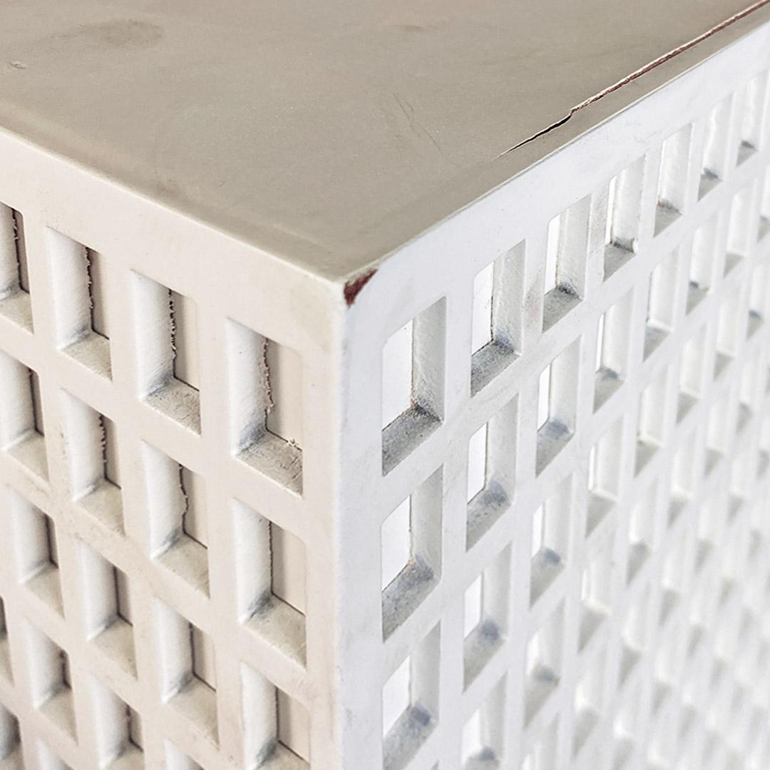 Italian modern white wooden skyscraper pedestal or display stand, 2000s For Sale 2
