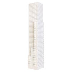Italian modern white wooden skyscraper pedestal or display stand, 2000s