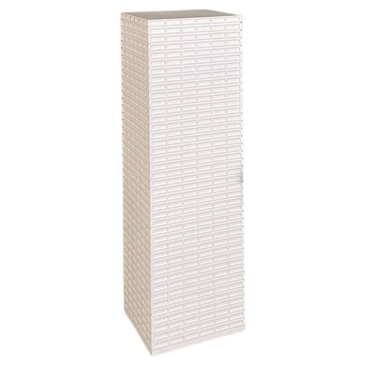Italian modern white wooden skyscraper pedestal or display stand, 2000s For Sale