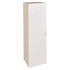 Used Italian modern white wooden skyscraper pedestal or display stand, 2000s