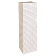 Italian modern white wooden skyscraper pedestal or display stand, 2000s