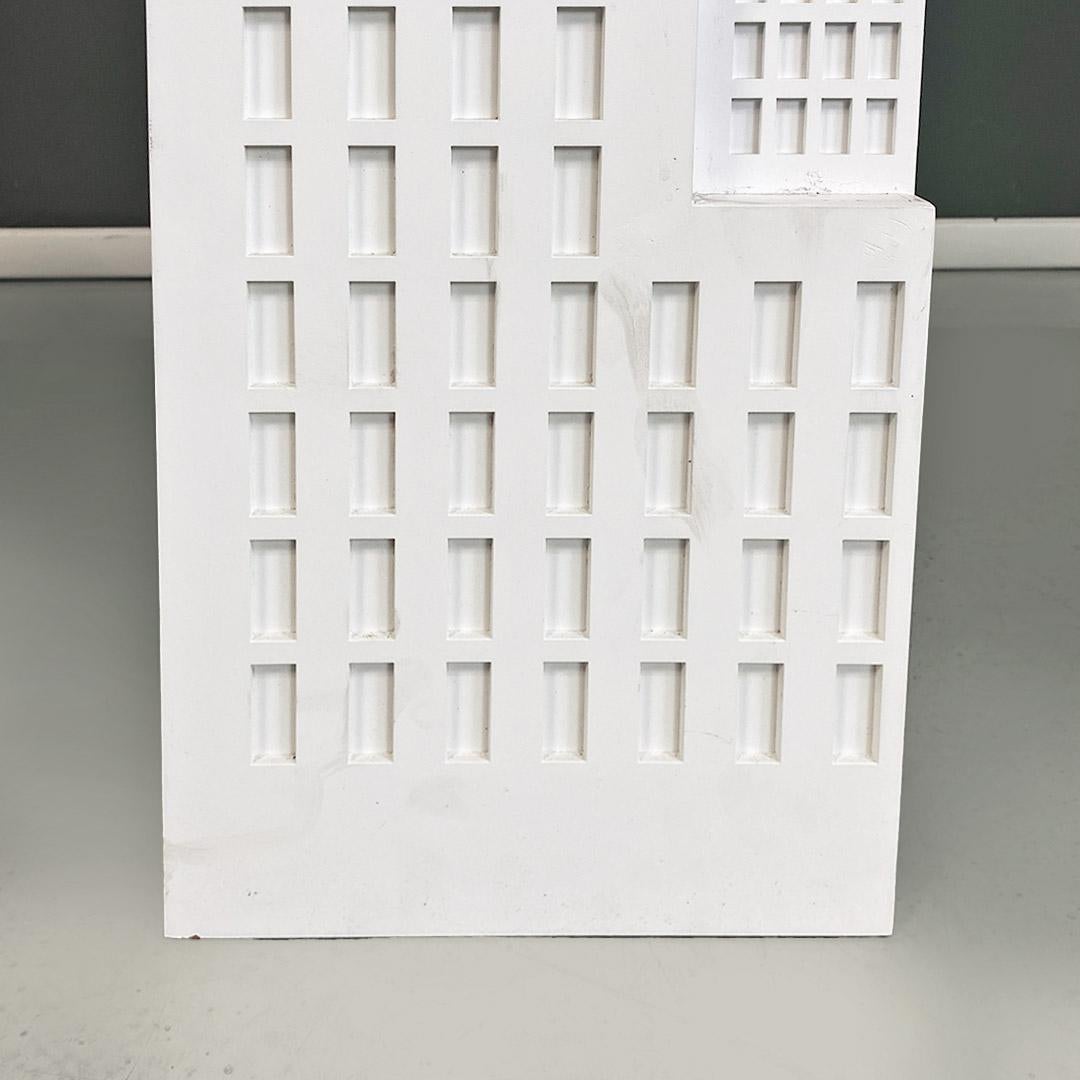 Italian modern white wooden skyscraper pedestals or display stands, 2000s For Sale 6