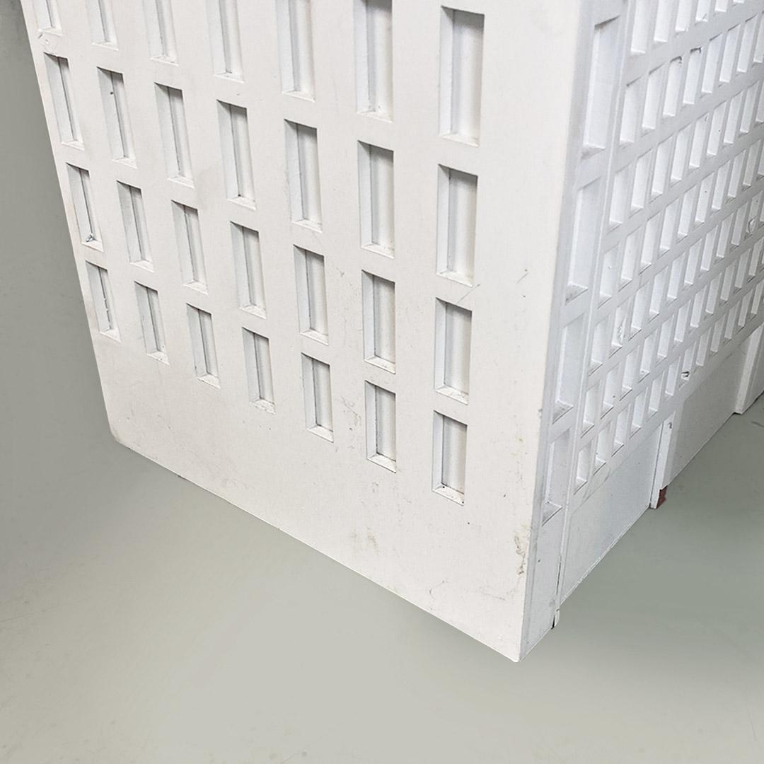 Italian modern white wooden skyscraper pedestals or display stands, 2000s For Sale 7