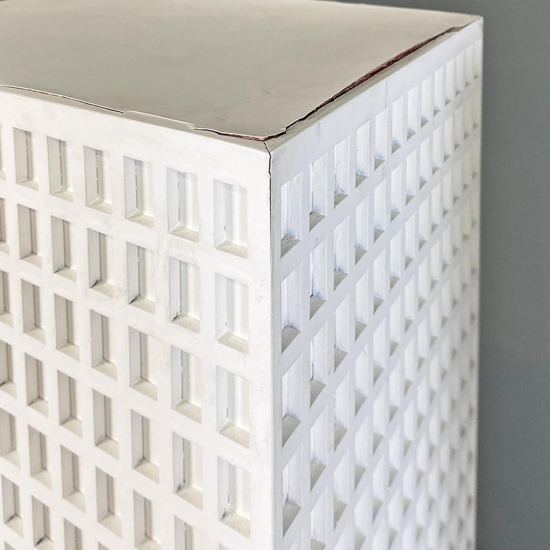 Italian modern white wooden skyscraper pedestals or display stands, 2000s For Sale 2