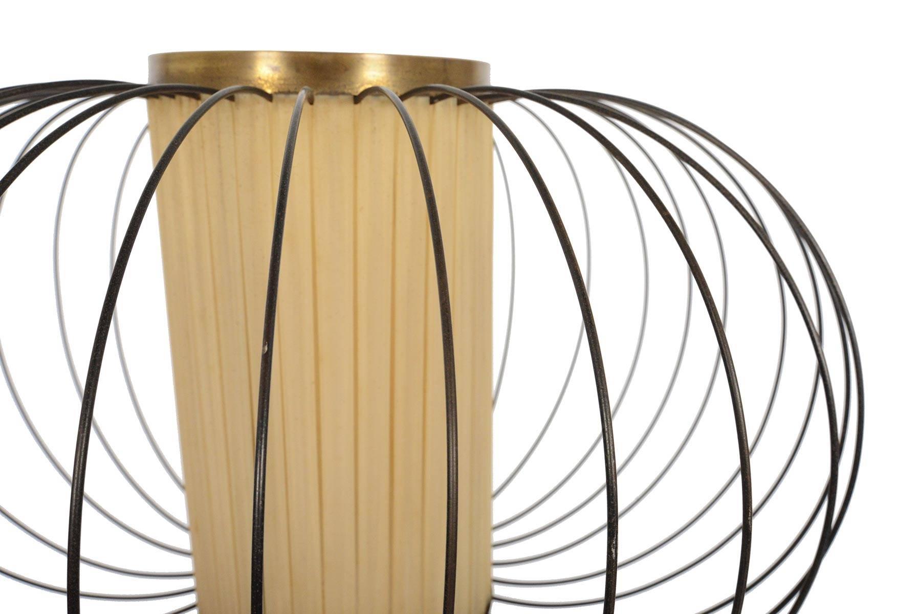 Mid-Century Modern Italian Modern Wire Cage Floor Lamp