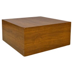 Italian modern wood and laminate pedestal or stand display or coffe table, 1970s