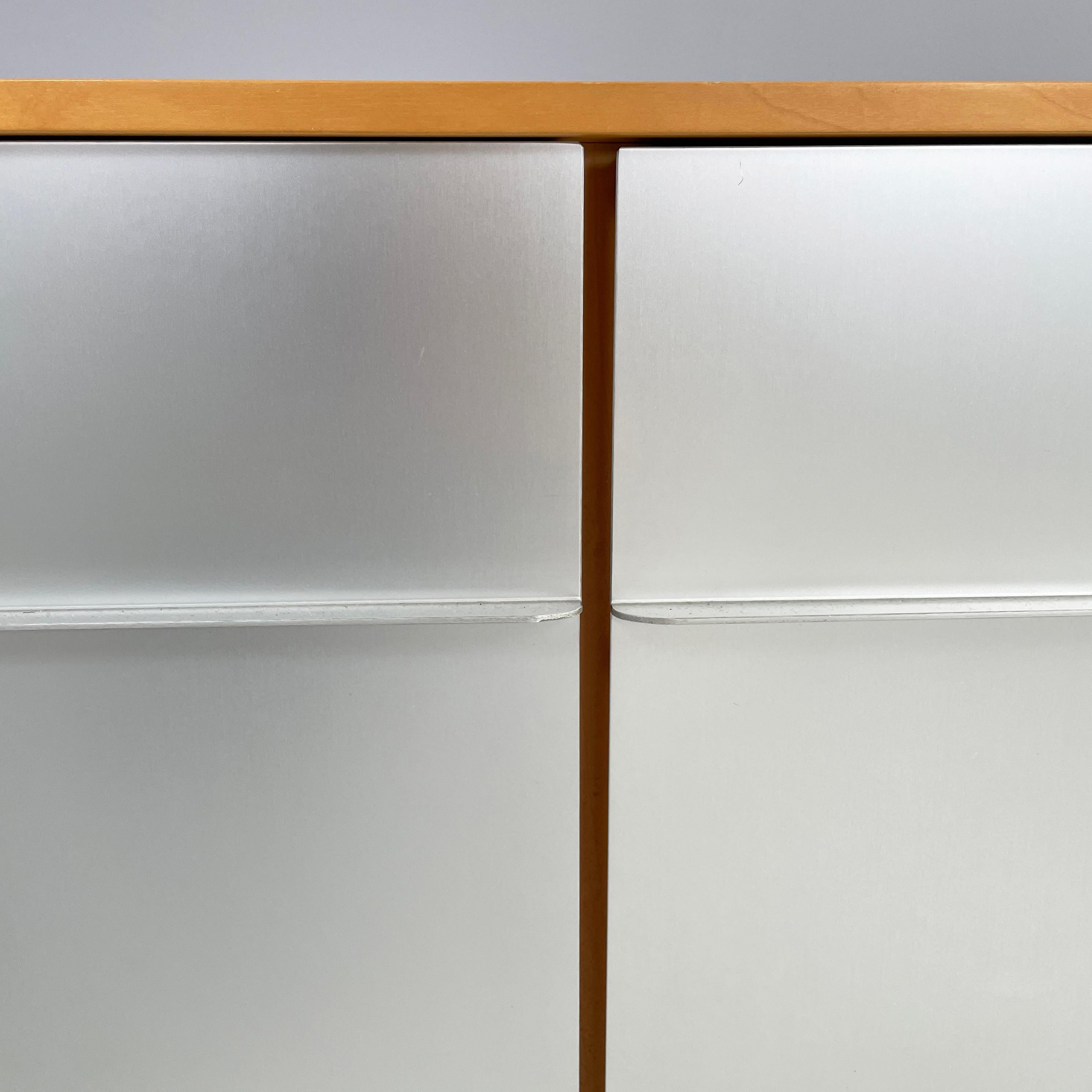 Italian modern wood and metal sideboard by Vico Magistretti for De Padova, 1980s For Sale 11