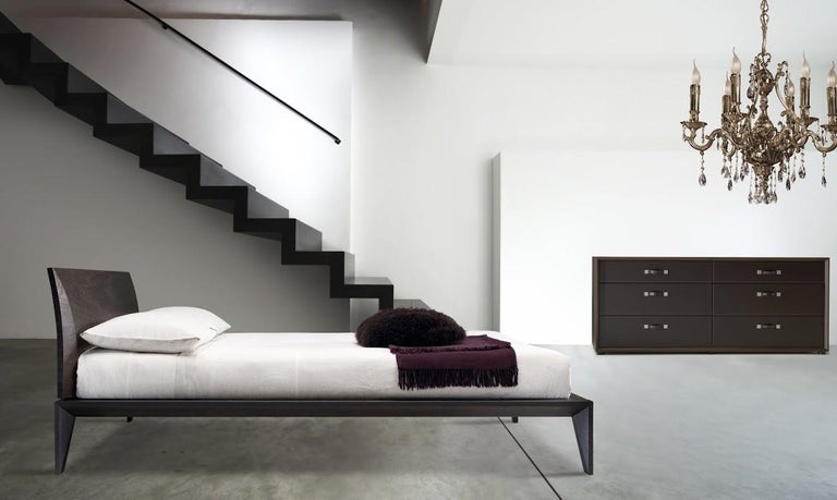 Italian Modern Wood Bed Handmade And Designed In Italy Wood Or Leather Queen