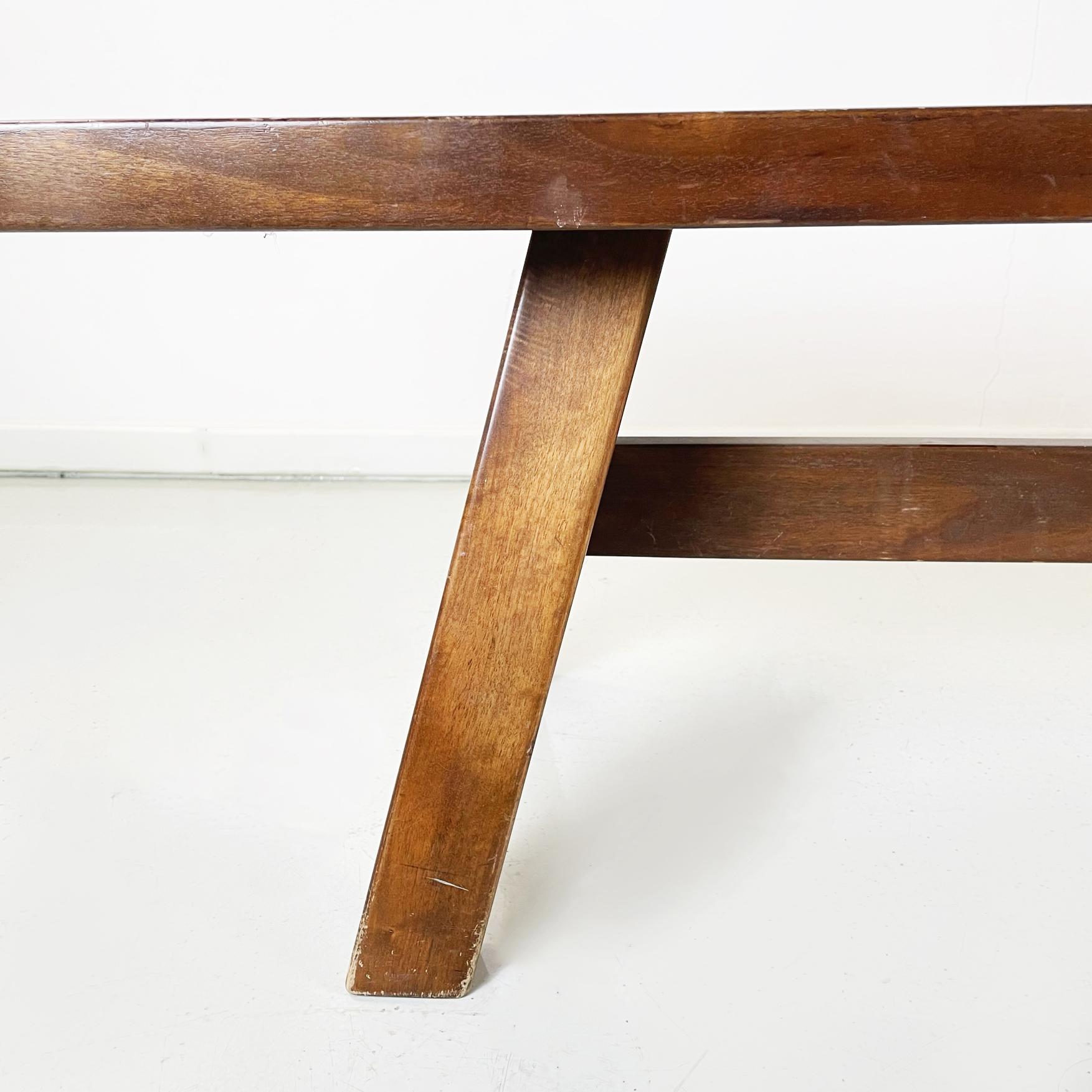 Italian Modern Wood Bench Torbecchia by Giovanni Michelucci for Poltronova 1970s For Sale 10