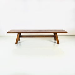 Italian Modern Wood Bench Torbecchia by Giovanni Michelucci for Poltronova 1970s
