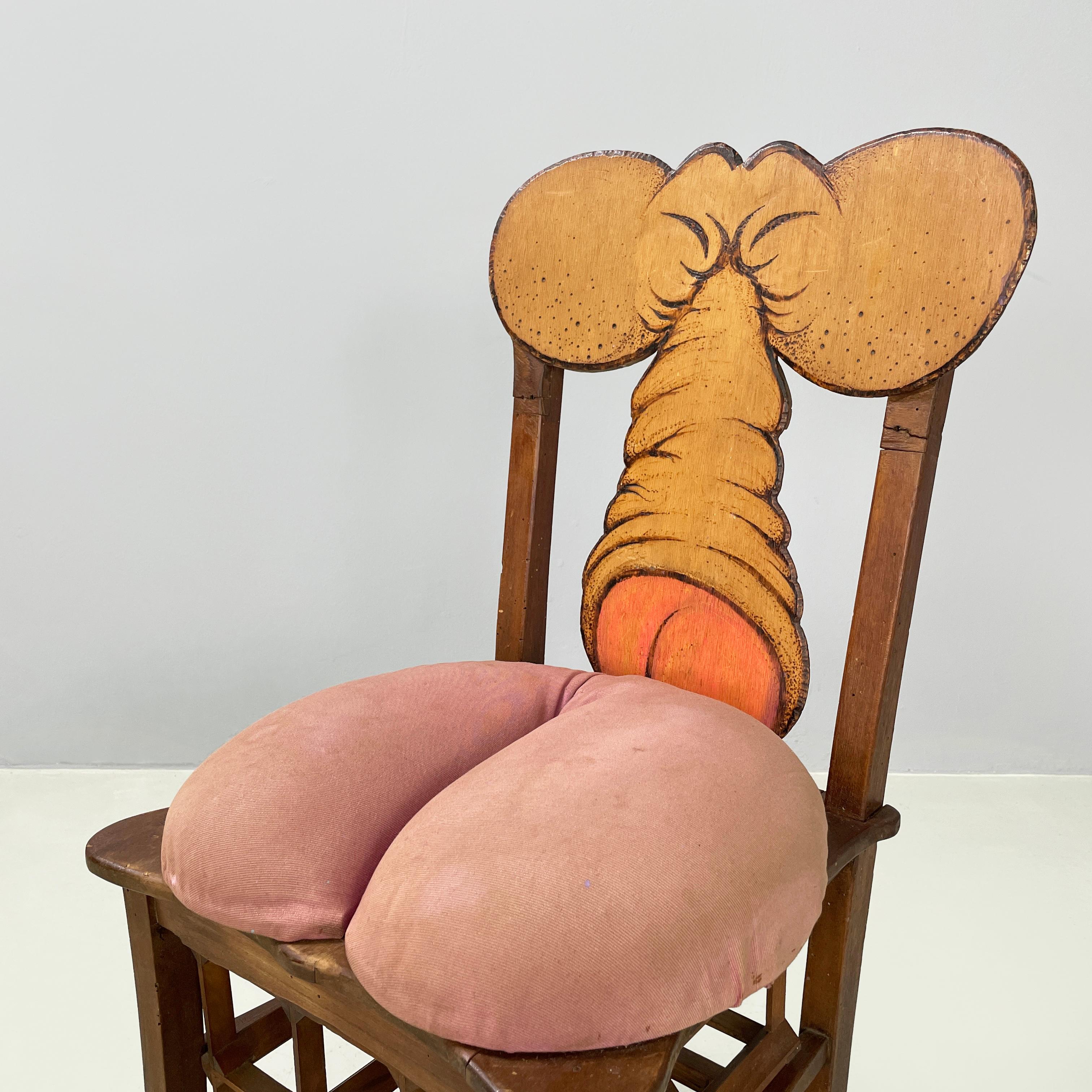Chaise moderne italienne avec porte-bouteilles, œuvre d'art de Bogdan, années 2000 en vente 1