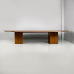 Table de salle à manger moderne italienne en bois Artona par Afra & Tobia Scarpa Maxalto, années 1970