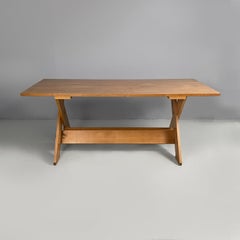 Table de salle à manger italienne moderne en Wood Crate par Gerrit Rietveld pour Cassina, années 1980
