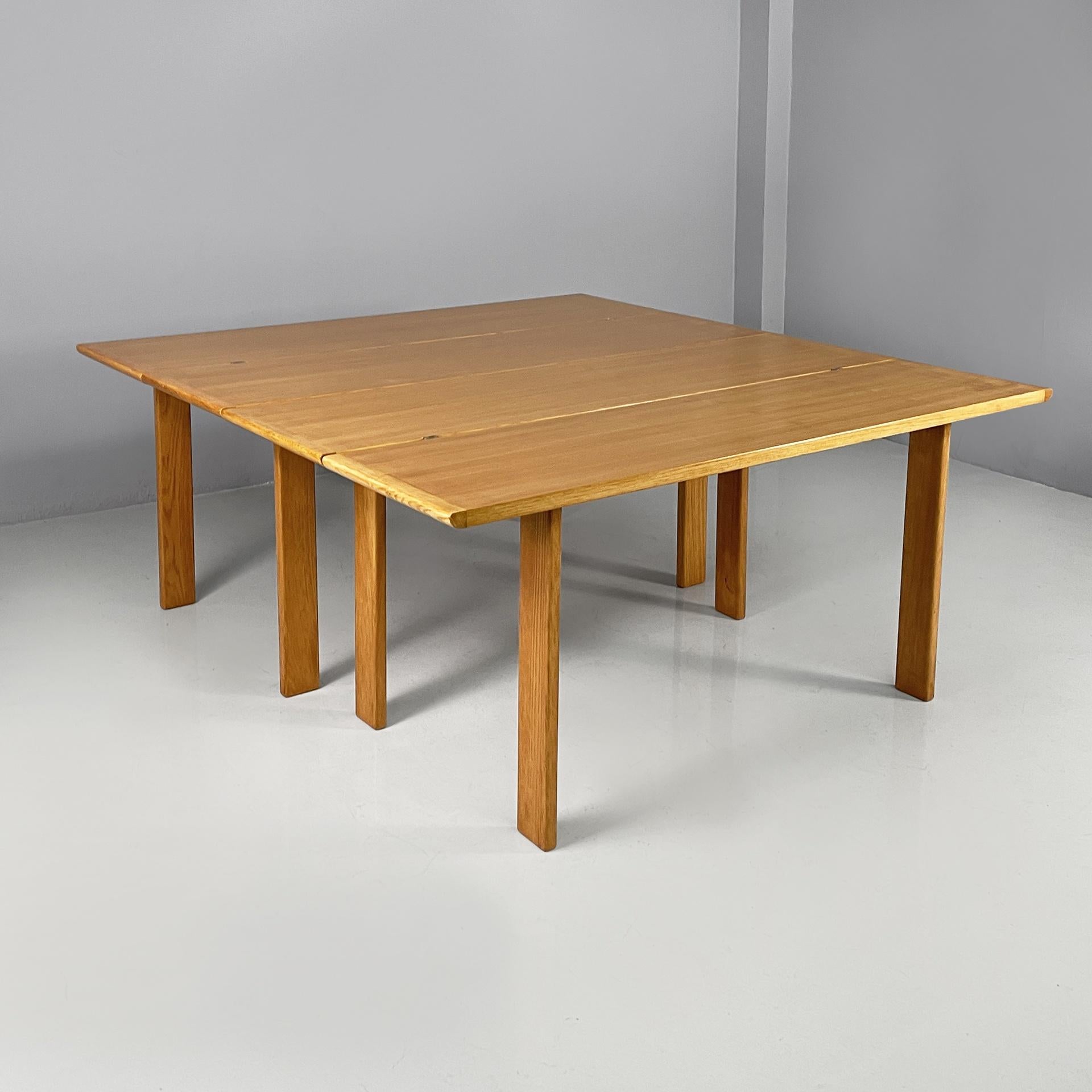 Moderne Table de salle à manger moderne italienne en Wood avec rallonges par Gigi Sabadin, années 1980. en vente