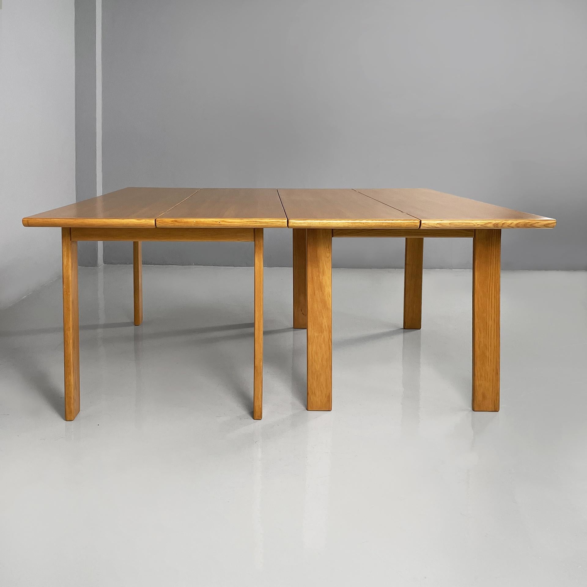 Bois Table de salle à manger moderne italienne en Wood avec rallonges par Gigi Sabadin, années 1980. en vente