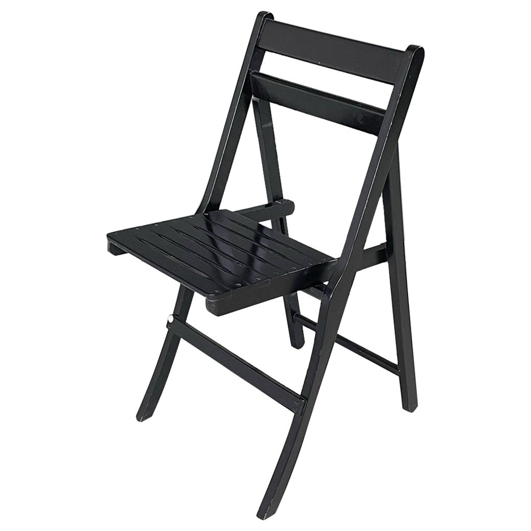 Italian modern Wood folding chair Morettina by Ettore Moretti for Zanotta, 1970s