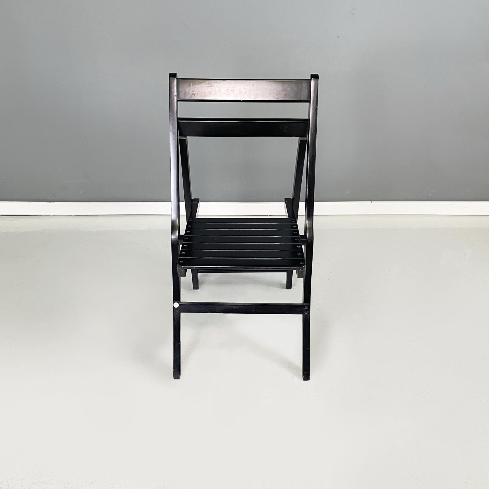 Modern Italian modern Wood folding chair Morettina by Ettore Moretti for Zanotta, 1970s For Sale