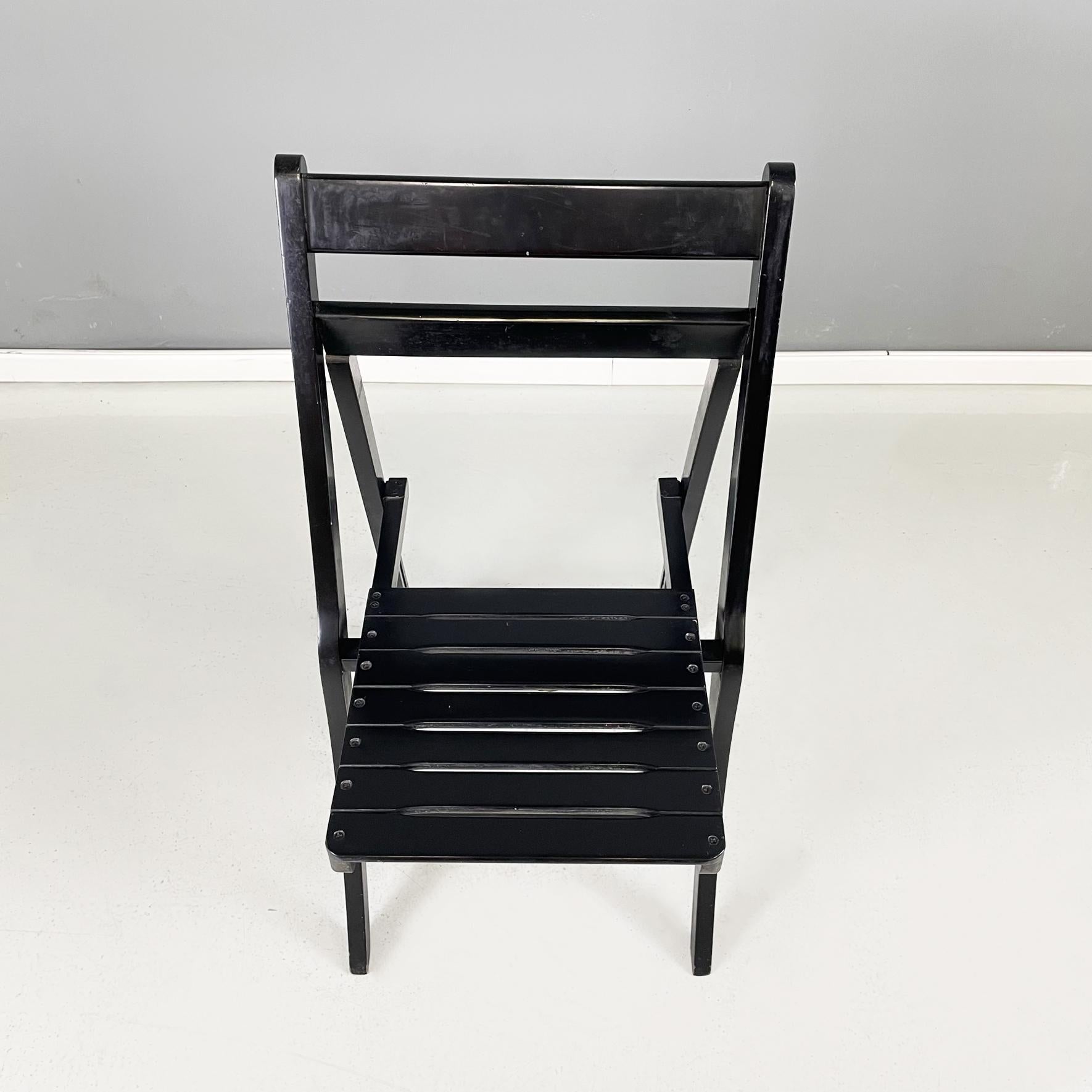 Italian modern Wood folding chair Morettina by Ettore Moretti for Zanotta, 1970s For Sale 3