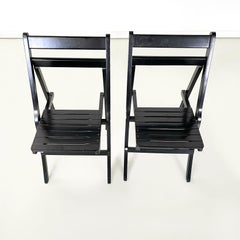 Italian modern Wood folding chairs Morettina by Ettore Moretti for Zanotta 1970s