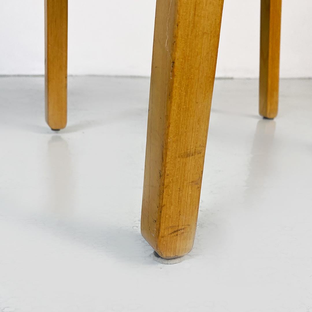 Italian Modern Wood Gruppo Chairs by De Pas, D'urbino, Lomazzi for Bellato, 1979 For Sale 12