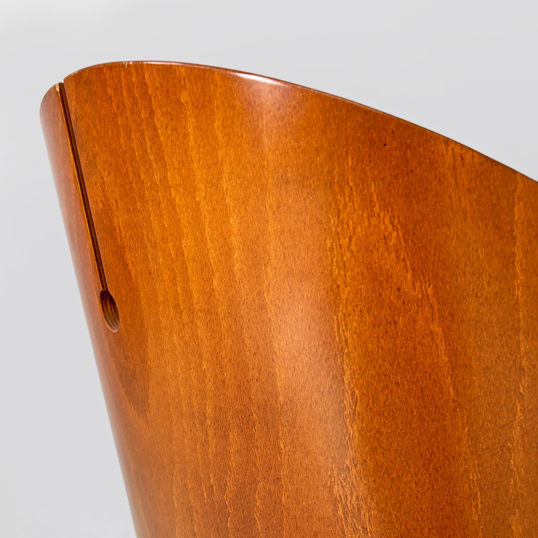 Sedie italiane moderne in legno, metallo e pelle King Costes, Philippe Starck, 1984 in vendita 6