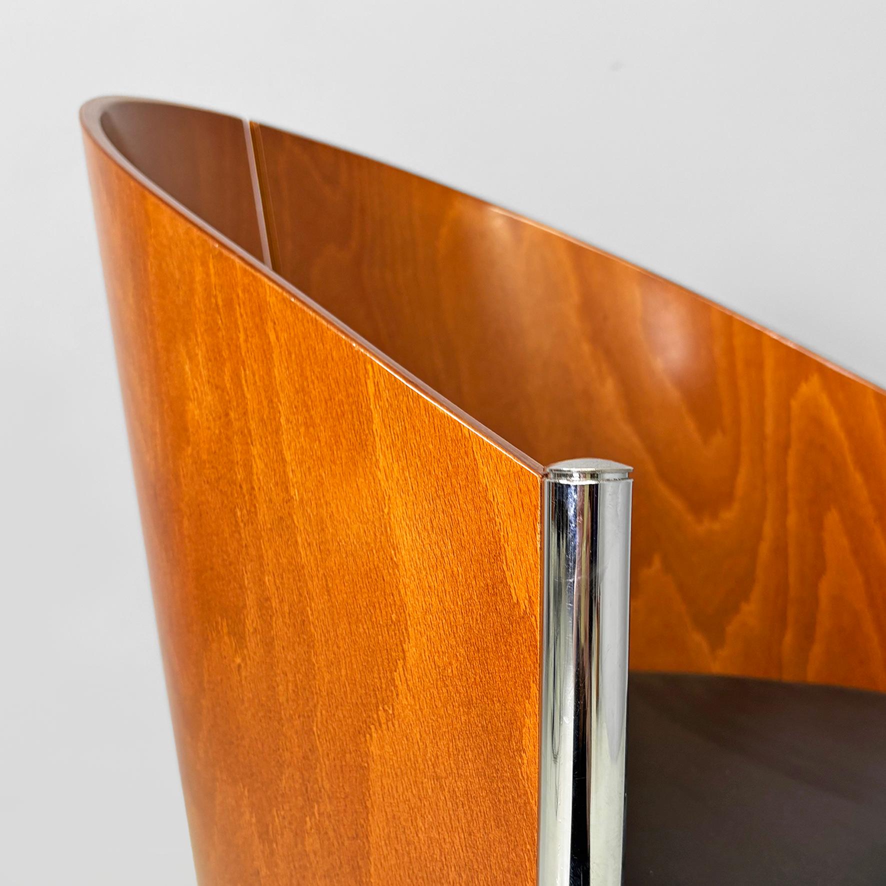 Metallo Sedie italiane moderne in legno, metallo e pelle King Costes, Philippe Starck, 1984 in vendita