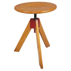 Italian modern Wood swivel stool Giotto De Pas D'Urbino Lomazzi Zanotta, 1970s