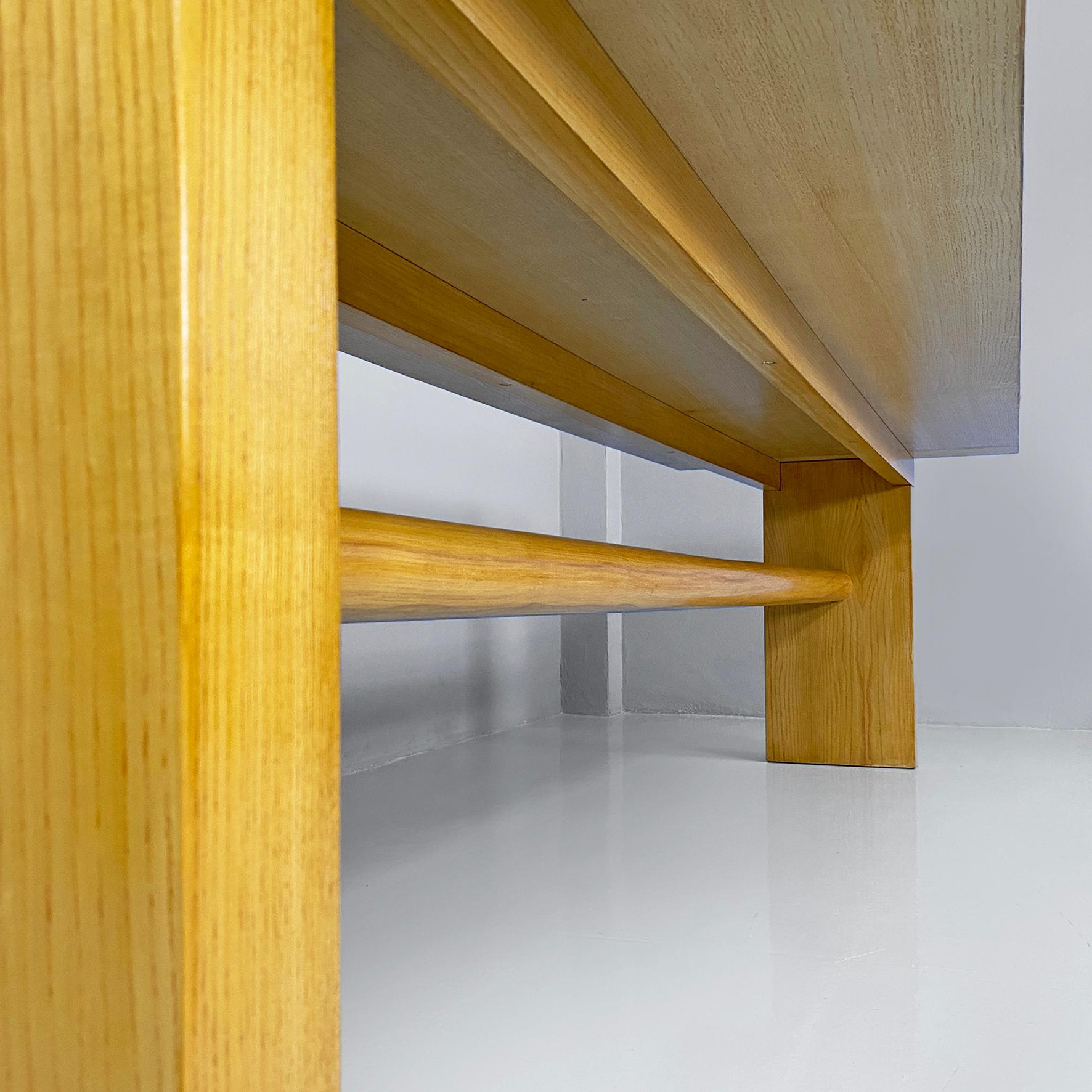 Italian modern wood Valmarana dining table by Carlo Scarpa, Simon Gavina 1970s For Sale 11