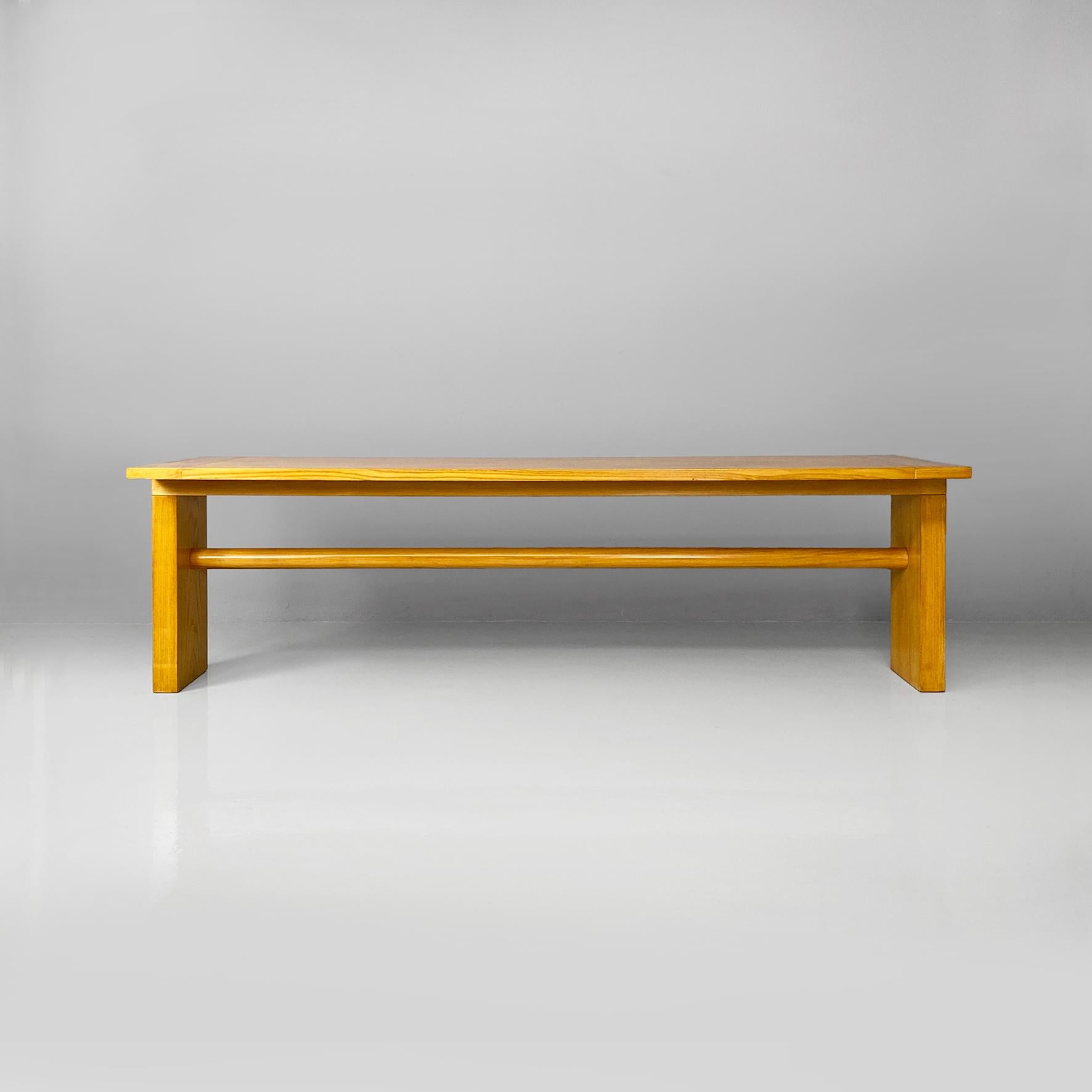 Late 20th Century Italian modern wood Valmarana dining table by Carlo Scarpa, Simon Gavina 1970s For Sale