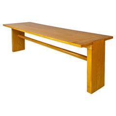 Italian modern wood Valmarana dining table by Carlo Scarpa, Simon Gavina 1970s