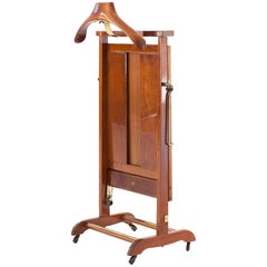 Italian Modern Wooden and Brass Valet by Ico Parisi for F.Lli Reguitti, 1950s